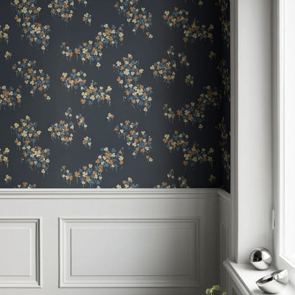 Harsyra dark blue Wallcovering | Sandberg