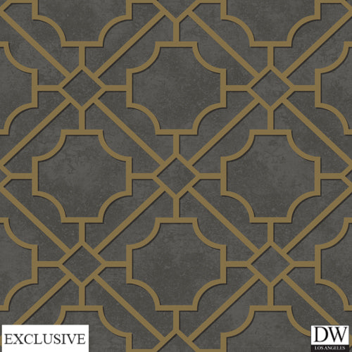 Lenox Charcoal Tile Wallpaper