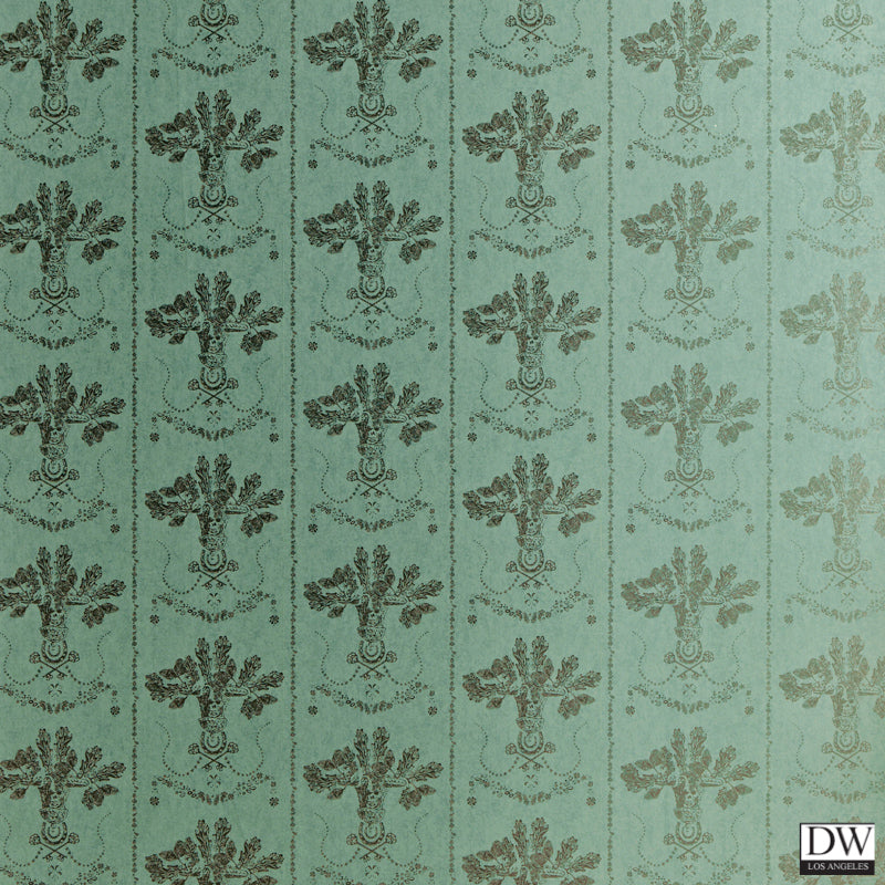 Lucky Charms - Graphite on Denuim Blue - Wallpaper