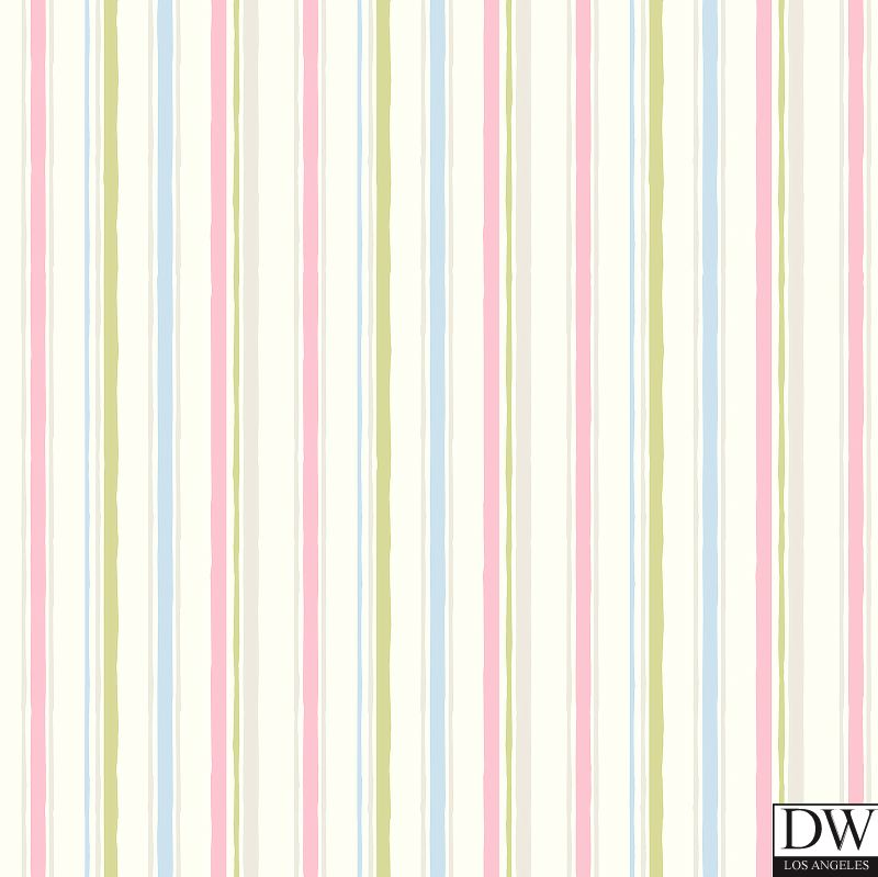 Macey Pink Wiggle Stripe Wallpaper