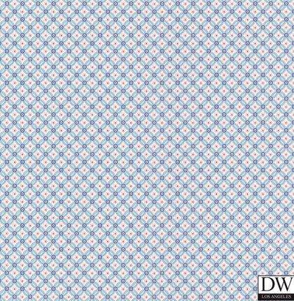 Eebe Light Blue Floral Geometric Wallcovering