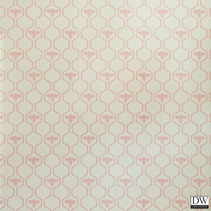 Honey Bees Wallcovering - Rose on Stone