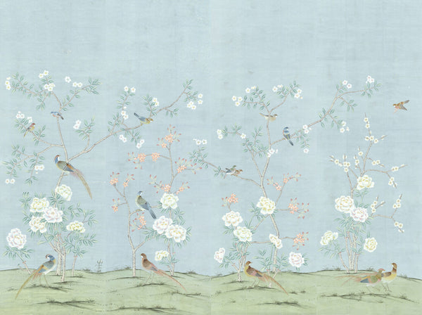 Et Cie The Rockefeller Blue Wall Mural Complete 4 Panel Set