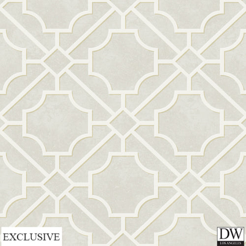 Lenox Grey Tile Wallpaper