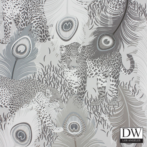 Leopold Leopard Peacock Wallcovering