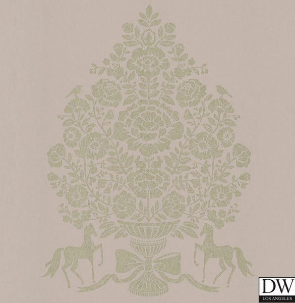 Till Light Grey President Damask Wallpaper