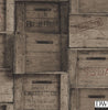 Wood Crates Dark Wood Distressed Wood Wallpaper