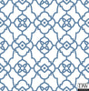 Atrium Blue Trellis Wallpaper