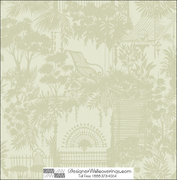 Chalian Chair Fence Bird String Wallcovering