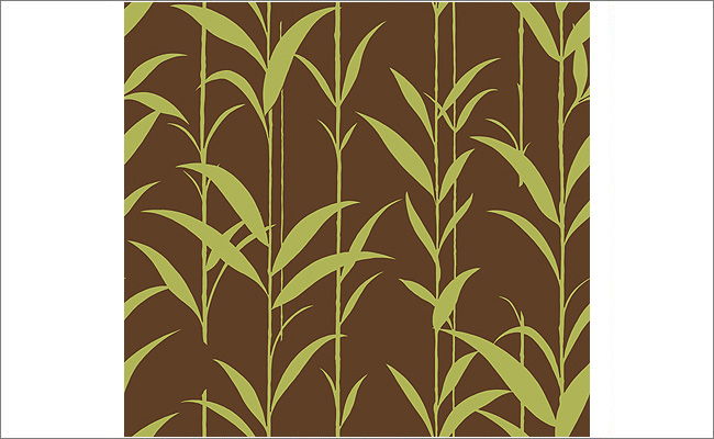 LEA-102 Martha's Modern Free Form Leaves Brown designer-wallcoverings-los-angeles