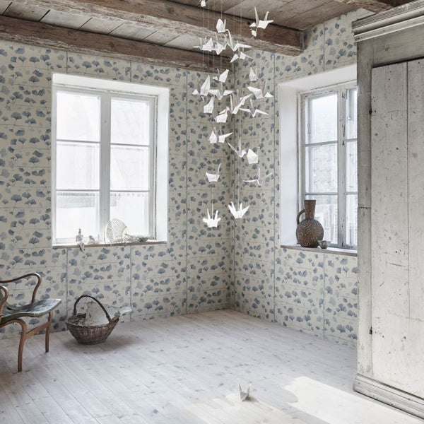 Ginkgo blue Wallcovering | Sandberg