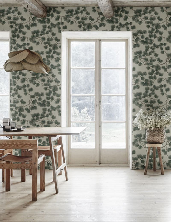 Pine - Green Wallcovering | Sandberg