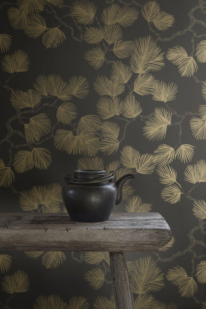 Pine - Black Wallcovering | Sandberg