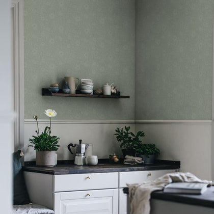Anton - Forest Green Wallcovering | Sandberg