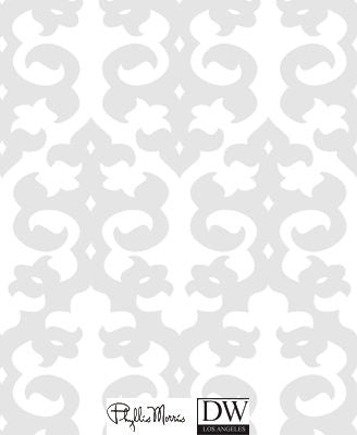 Trousdale Rock & Roll Damask  - Pearlescent & White