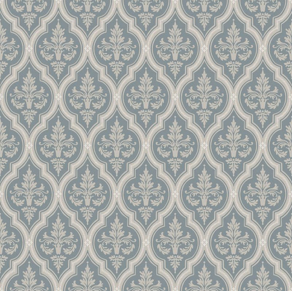 Lillie indigo blue sample Wallcovering | Sandberg
