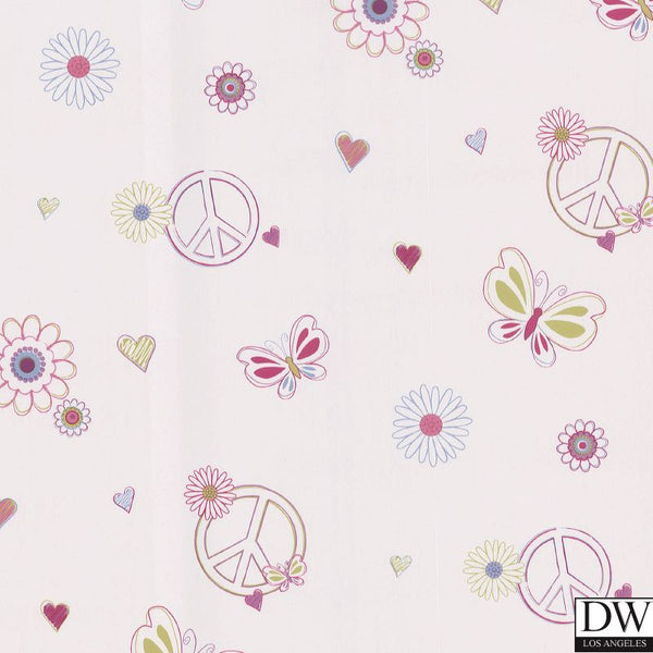 Love Child Cream Peace And Love Wallpaper