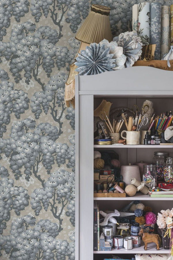 Ragnvi - Indigo Blue Wallcovering | Sandberg