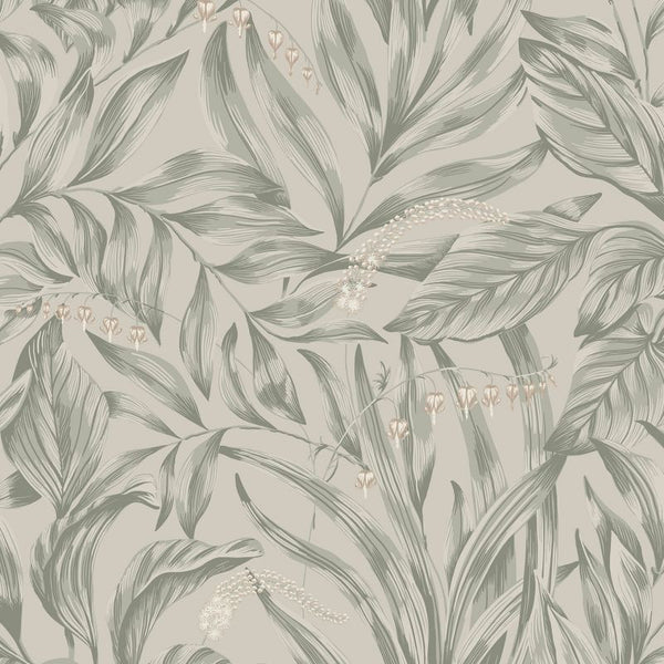 Elin sage green sample Wallcovering | Sandberg