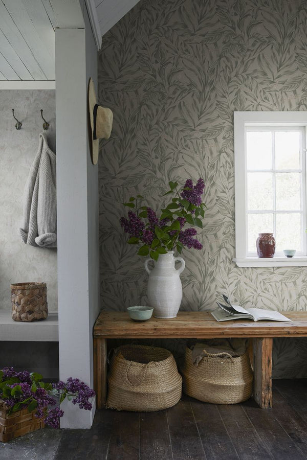 Elin - Sage Green Wallcovering | Sandberg
