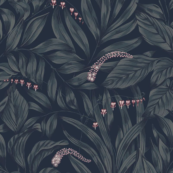 Elin midnight blue sample Wallcovering | Sandberg