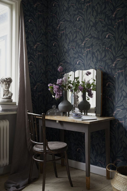 Elin - Midnight Blue Wallcovering | Sandberg