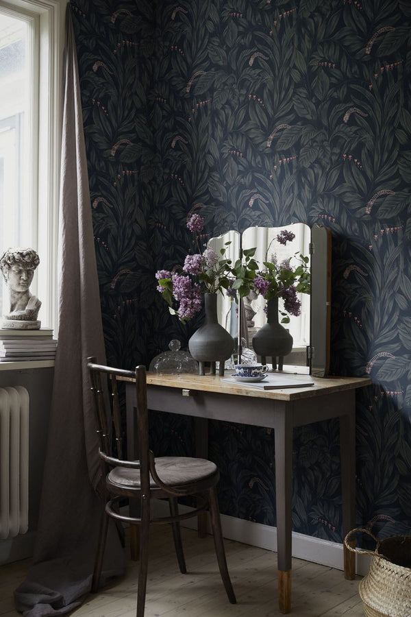 Elin - Midnight Blue Wallcovering | Sandberg