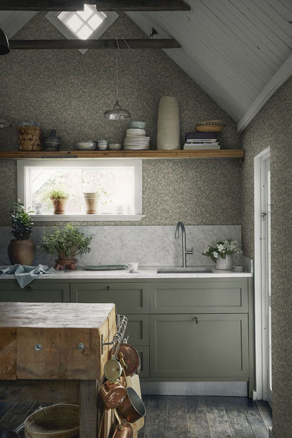 Linnea - Garden Green Wallcovering | Sandberg