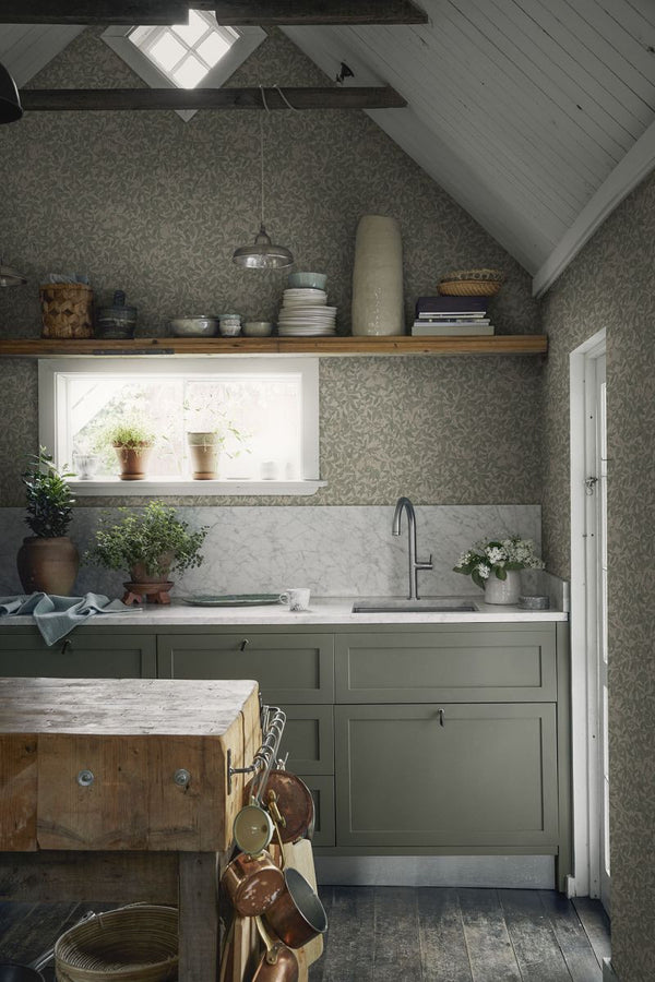 Linnea - Garden Green Wallcovering | Sandberg