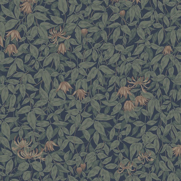 Linnea midnight blue sample Wallcovering | Sandberg