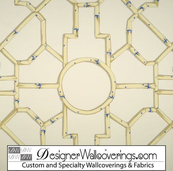 Regal Bamboo Lattice Trellis Wallpaper