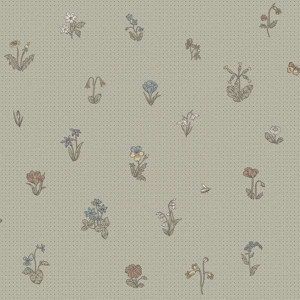 Maja sage green sample Wallcovering | Sandberg