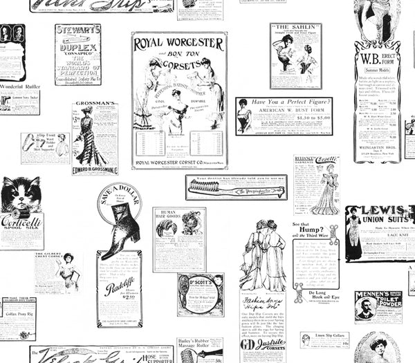 Al's Antique Vintage Newspaper - Walls on Demand Print - Pattern