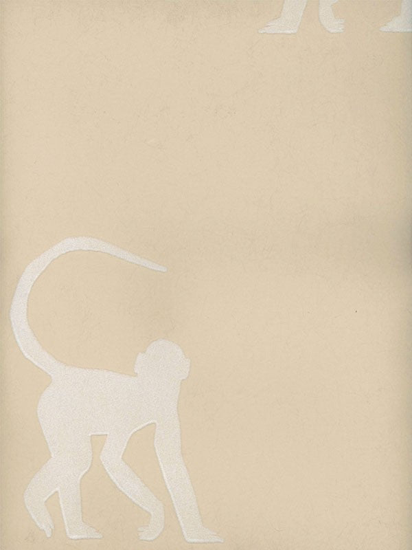 Monkey Madness Flock Velvet - Natural Beige