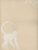 Monkey Madness Flock Velvet - Natural Beige