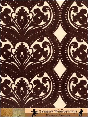 Gable Velvet Flocked Wallpapers