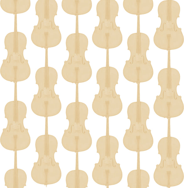 Cello Damask - Cream Beige - Pattern Design Lab