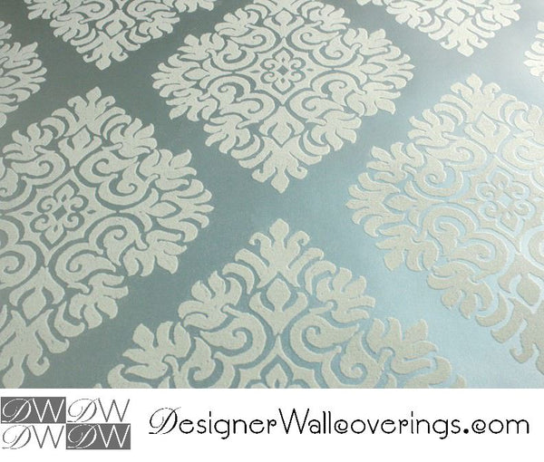 Christopher Street Baroque Flock Velvet Wallpaper
