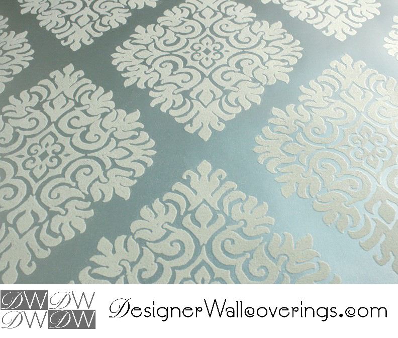 Christopher Street Baroque Flock Velvet Wallpaper