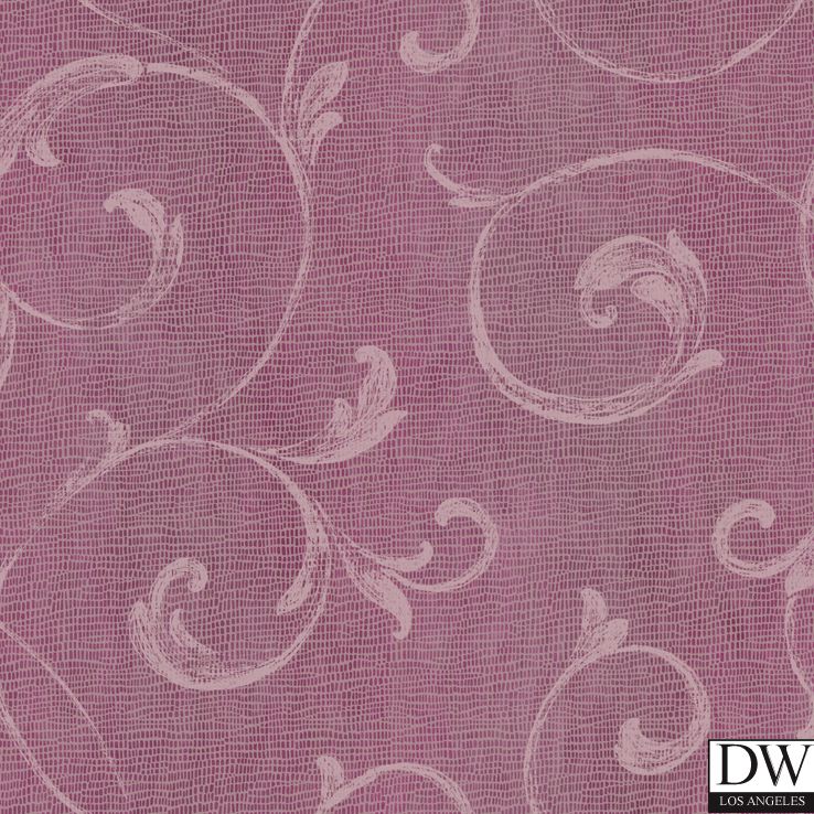 Gibby Purple Leafy Scroll Wallpaper Wallpaper