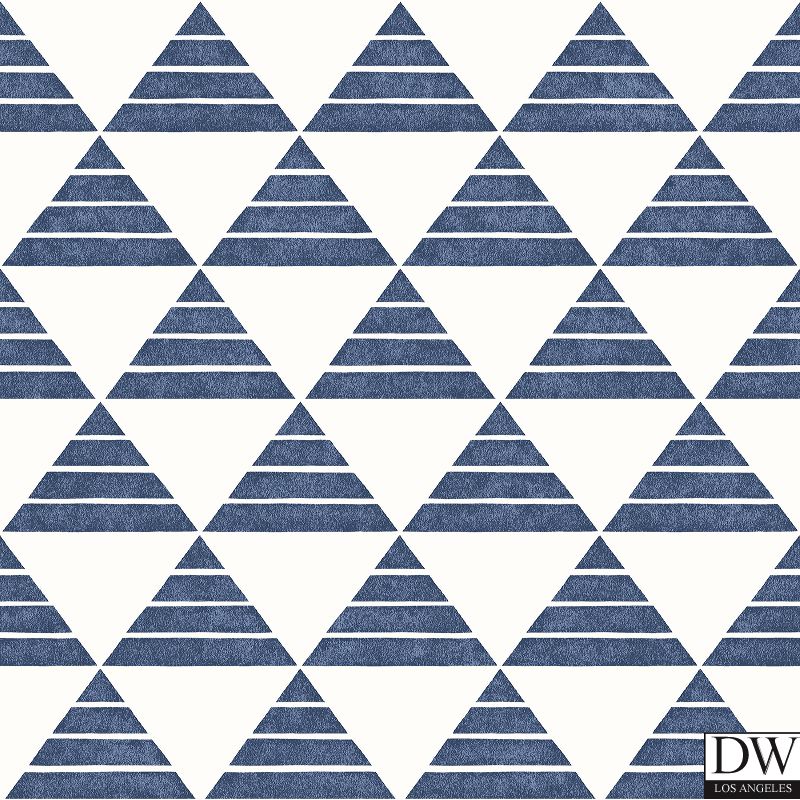 Summit Blue Triangle Wallpaper