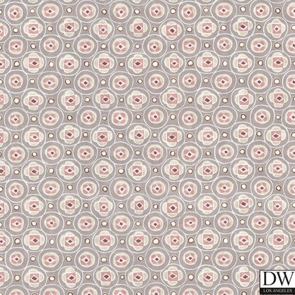 La Rambla Pewter Modern Geometric Wallcovering