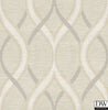 Frequency Beige Ogee Wallpaper