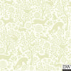 Anahi Light Green Forest Fauna Wallpaper