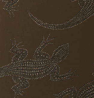 Lizzie Lizard Wallpaper - Electric Golds