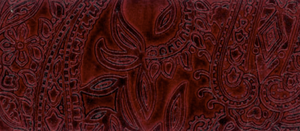 Prive������ - Paisley Faux Leather  - Rouge