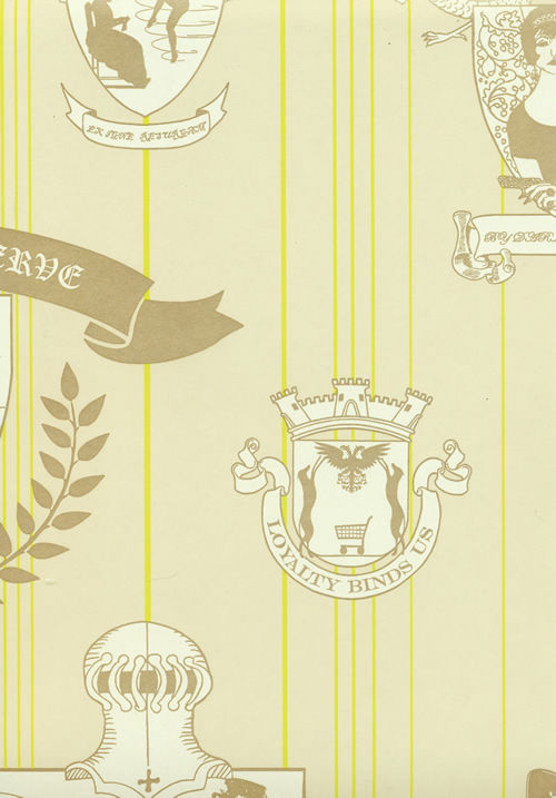 Carpe Noctem - Whimsical Toile de Joi - Lime and Gold | British Walls