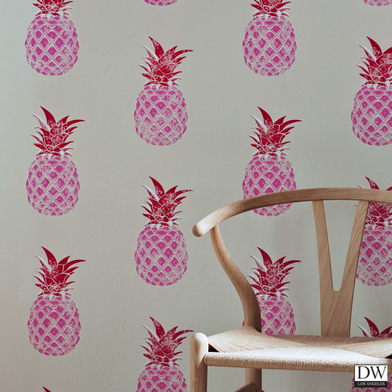 Pineapple - Wallpaper - Pink