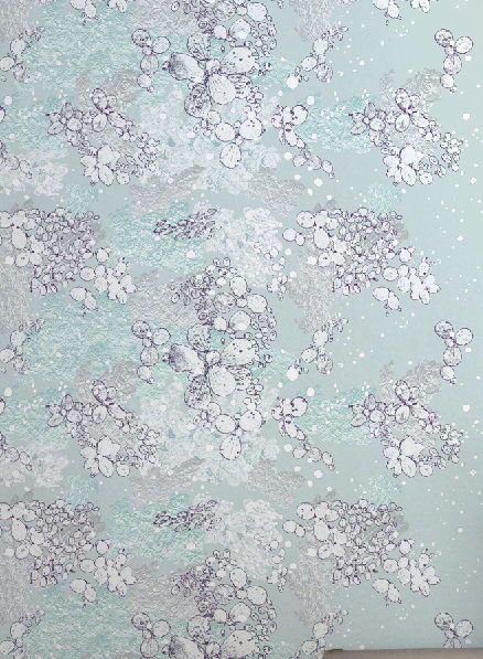 Petal Pond and Dotty Architectural Wallcovering
