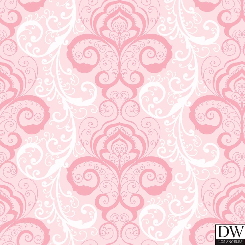 Vanessa Pink Henna Brocade Wallpaper Wallpaper